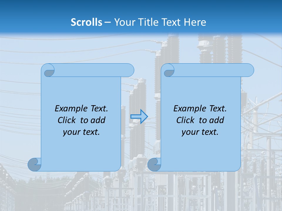 Row Electricity Clouds PowerPoint Template