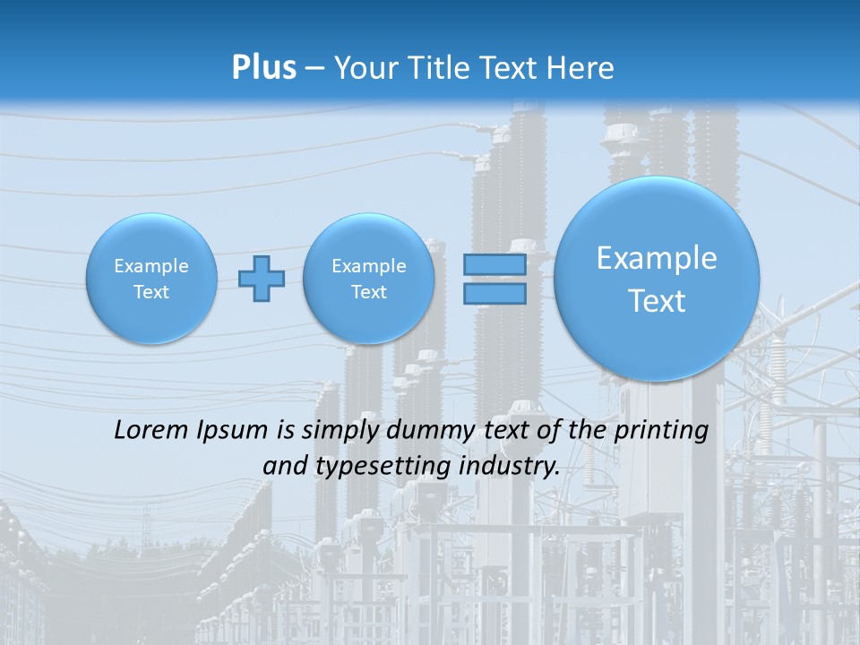 Row Electricity Clouds PowerPoint Template