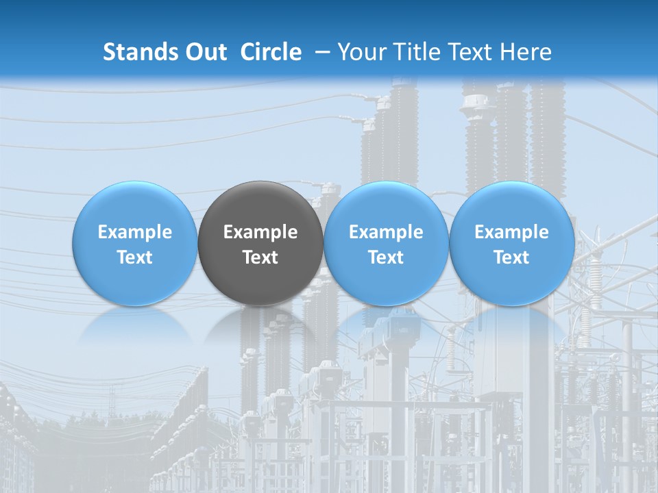 Row Electricity Clouds PowerPoint Template