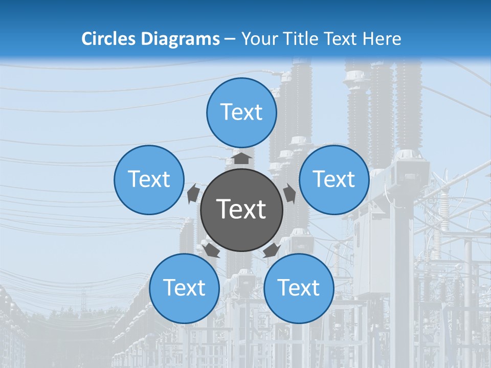Row Electricity Clouds PowerPoint Template