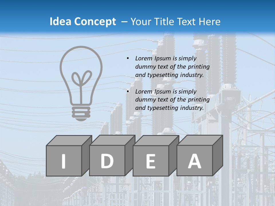 Row Electricity Clouds PowerPoint Template