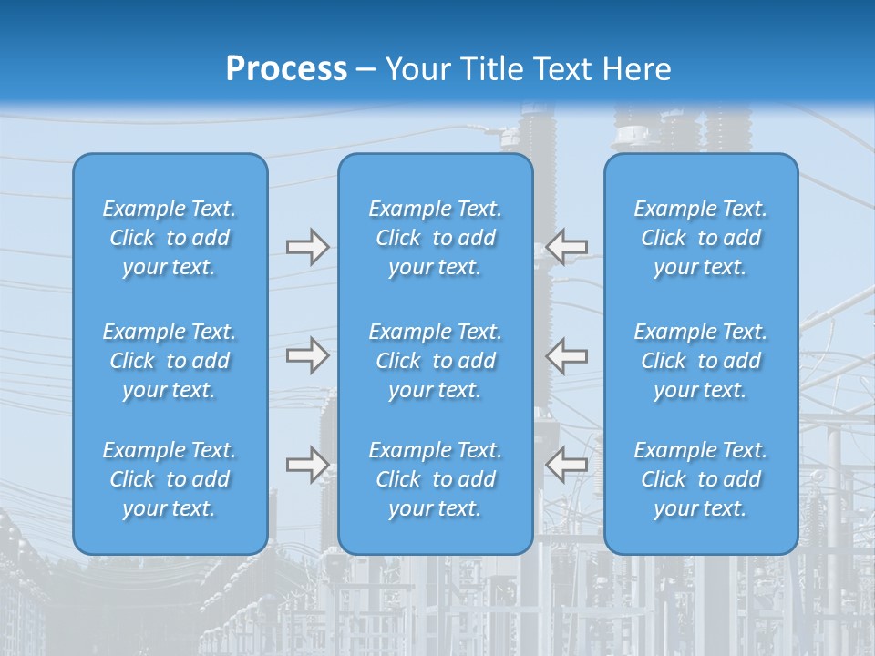 Row Electricity Clouds PowerPoint Template