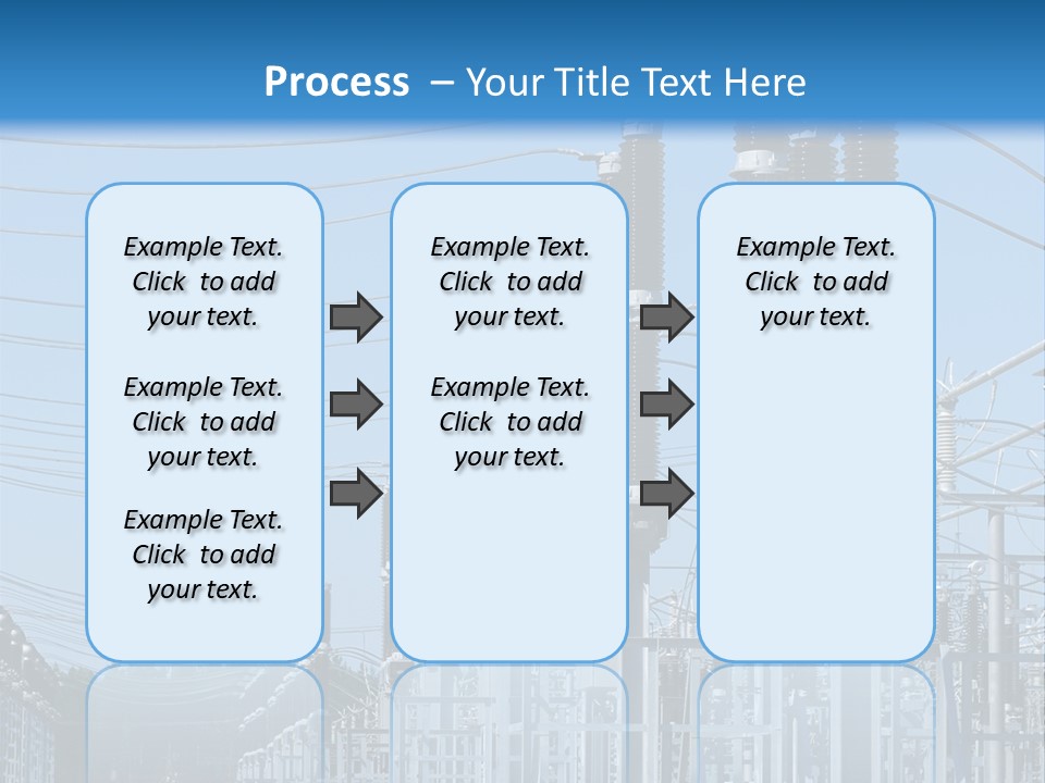 Row Electricity Clouds PowerPoint Template