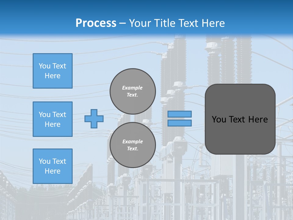 Row Electricity Clouds PowerPoint Template