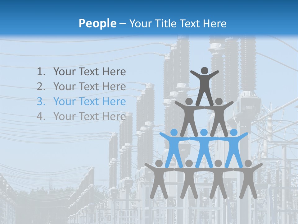 Row Electricity Clouds PowerPoint Template