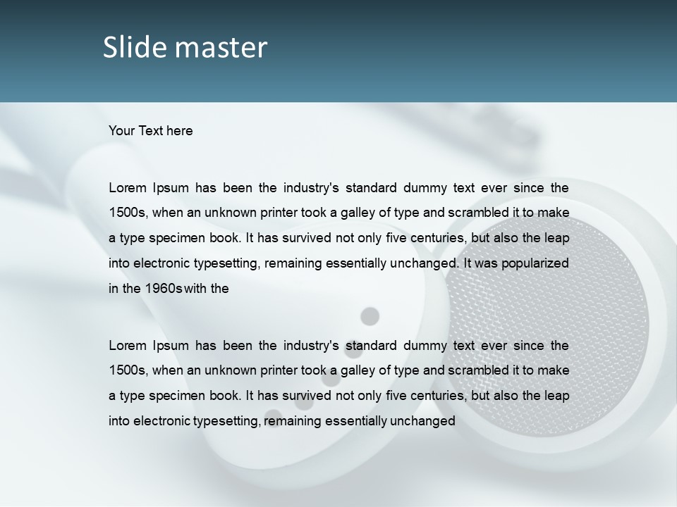 Accessory Personal Entertainment PowerPoint Template