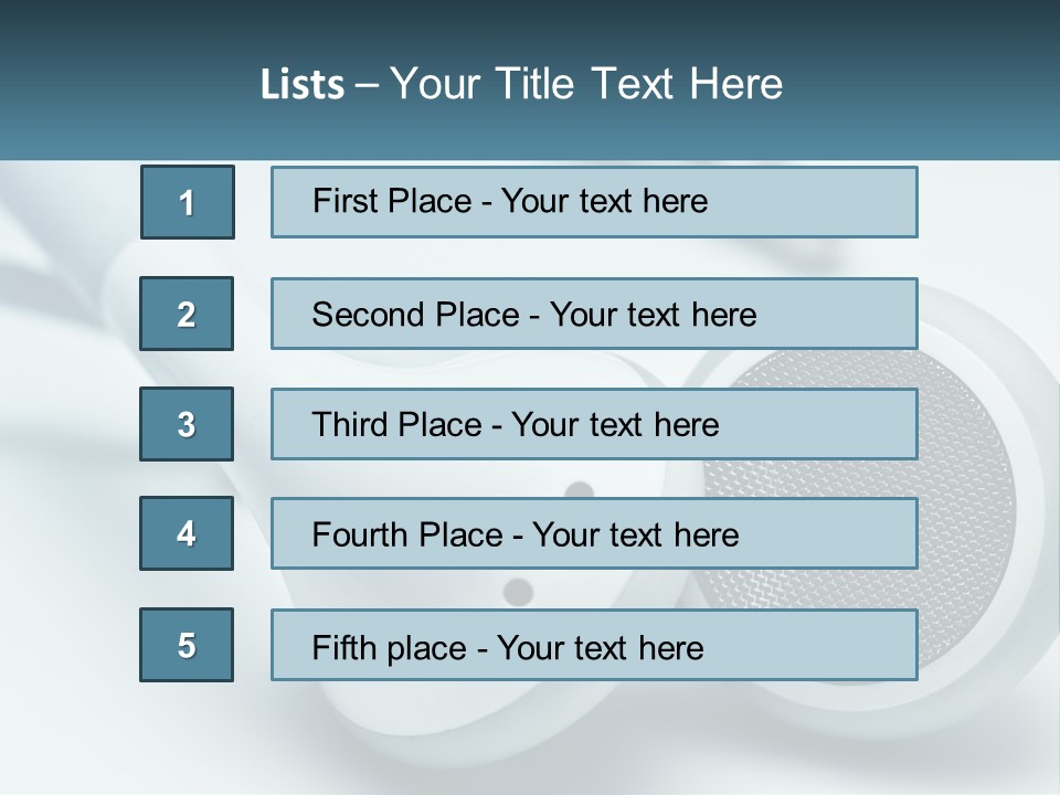 Accessory Personal Entertainment PowerPoint Template
