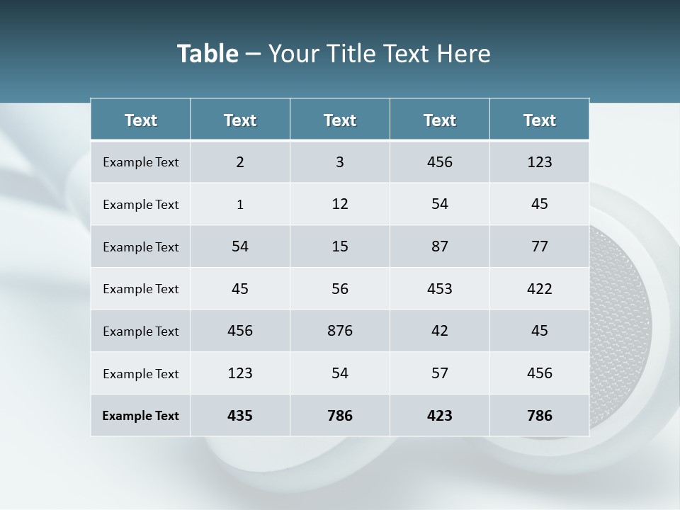Accessory Personal Entertainment PowerPoint Template