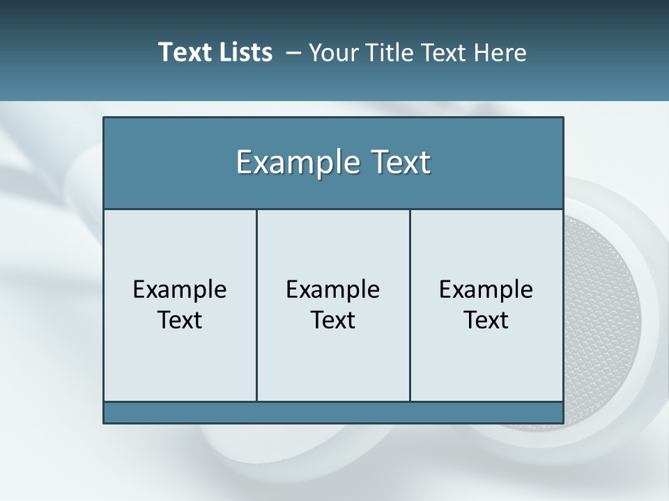 Accessory Personal Entertainment PowerPoint Template