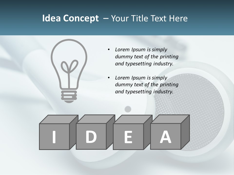 Accessory Personal Entertainment PowerPoint Template