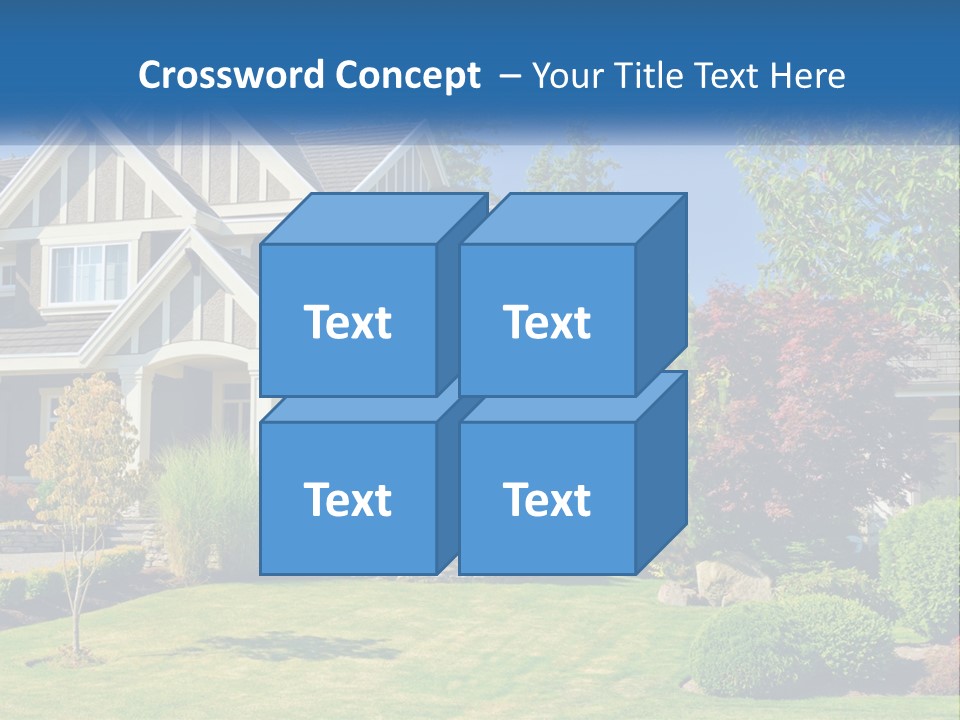 Upscale Blue Yard PowerPoint Template