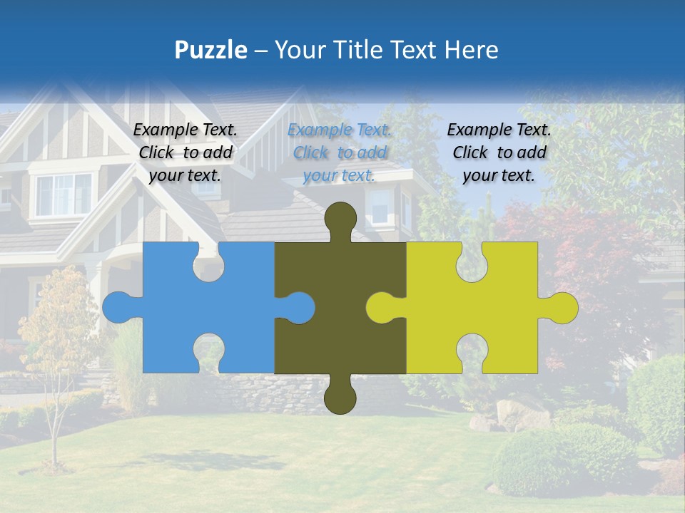 Upscale Blue Yard PowerPoint Template