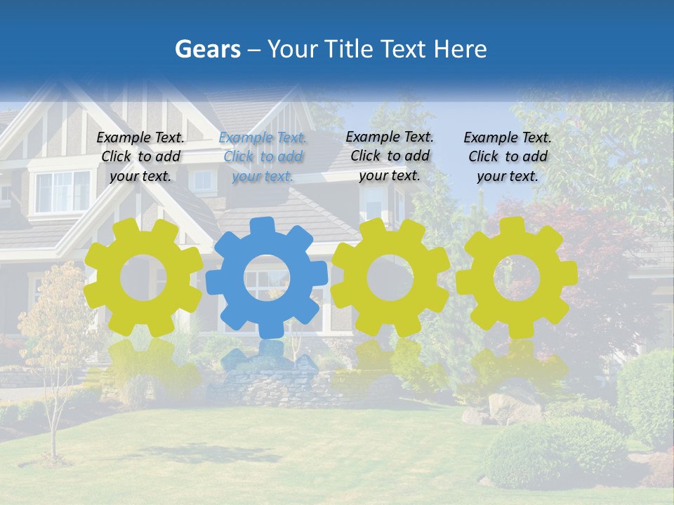 Upscale Blue Yard PowerPoint Template