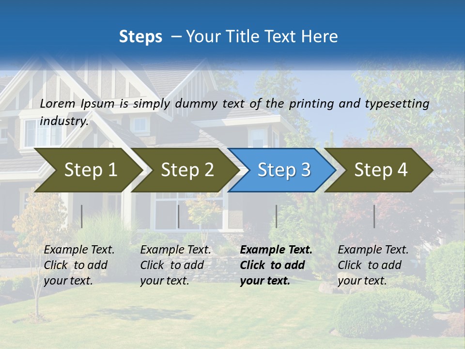 Upscale Blue Yard PowerPoint Template