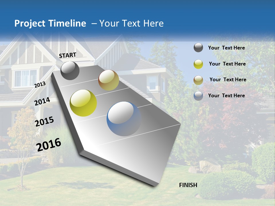 Upscale Blue Yard PowerPoint Template