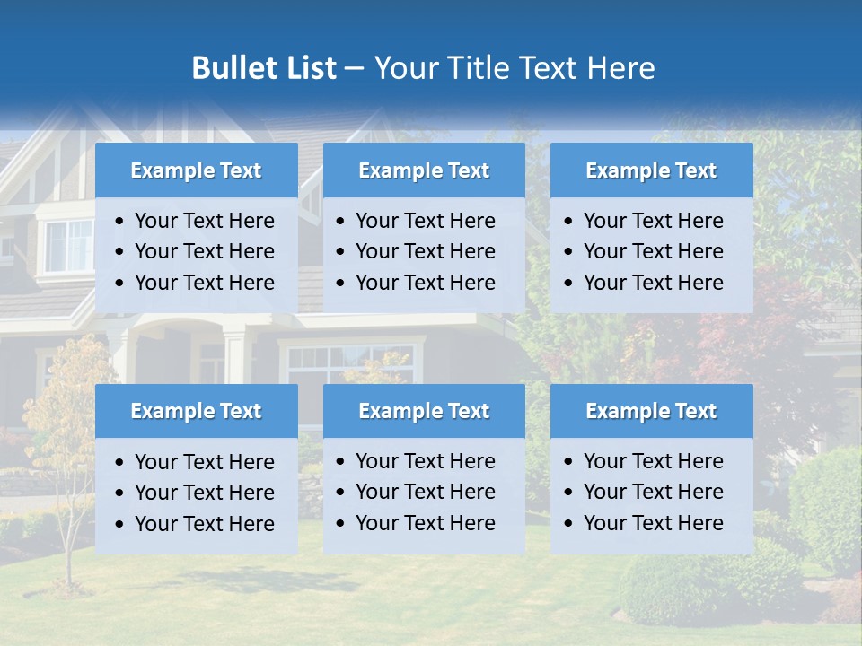 Upscale Blue Yard PowerPoint Template