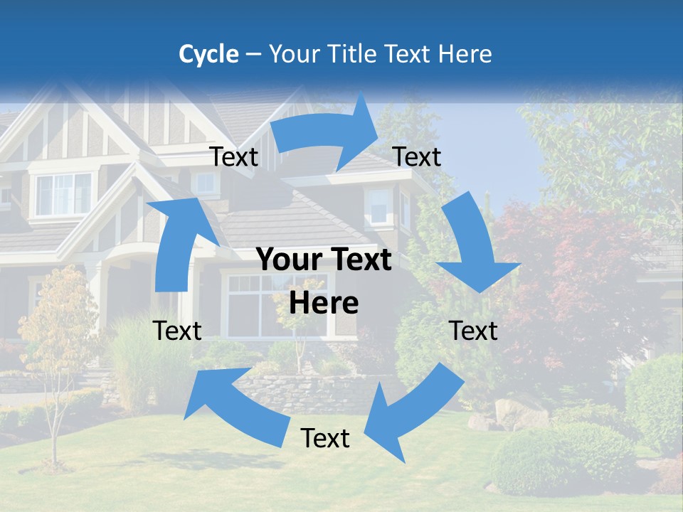 Upscale Blue Yard PowerPoint Template