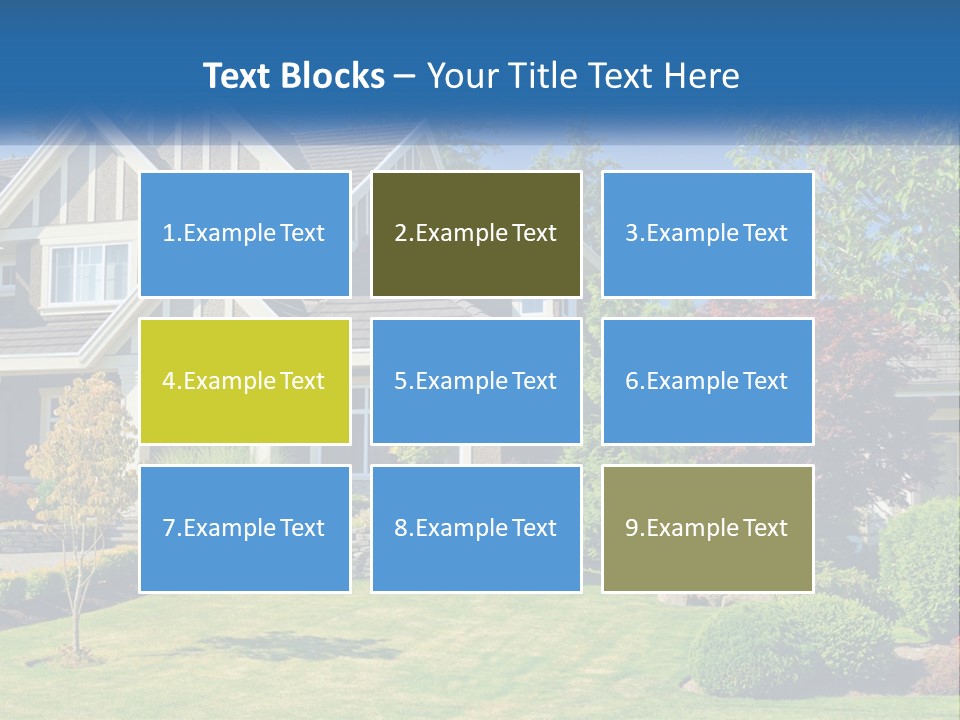 Upscale Blue Yard PowerPoint Template