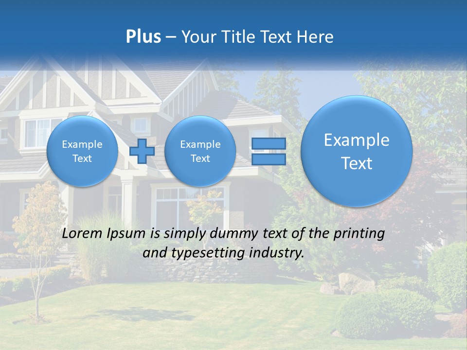 Upscale Blue Yard PowerPoint Template