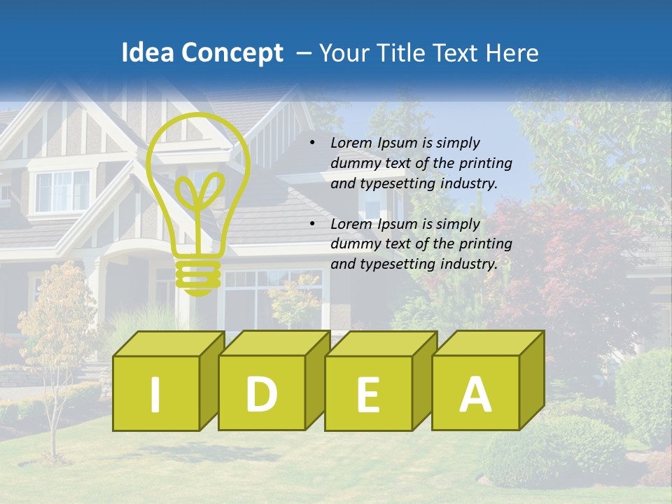 Upscale Blue Yard PowerPoint Template