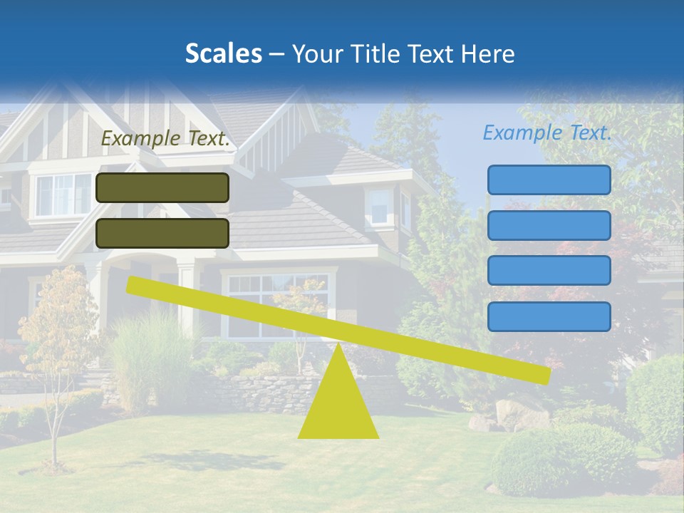 Upscale Blue Yard PowerPoint Template