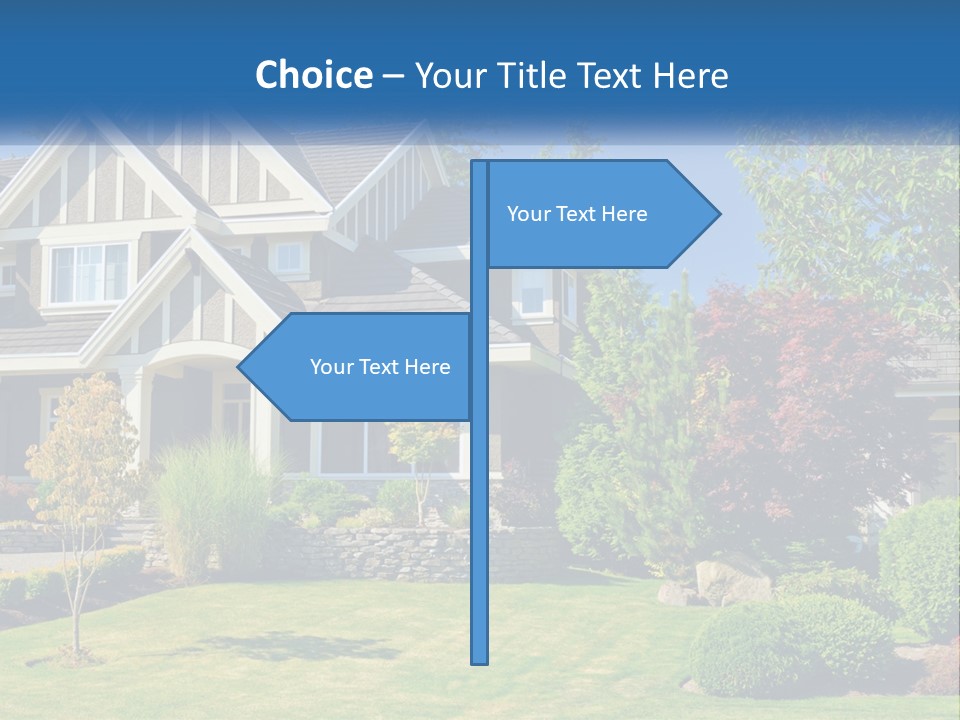 Upscale Blue Yard PowerPoint Template