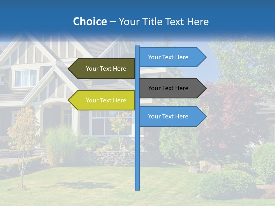 Upscale Blue Yard PowerPoint Template