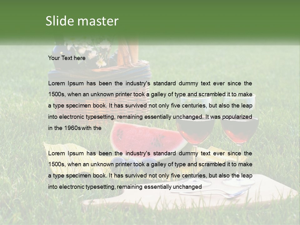 Melon Carrying Grass PowerPoint Template