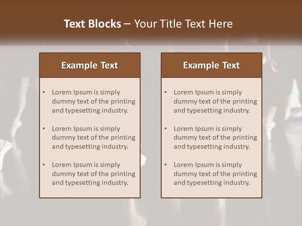 Person Ballet Success PowerPoint Template