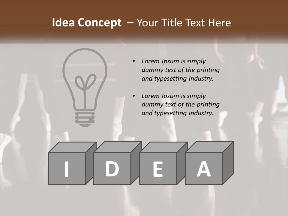 Person Ballet Success PowerPoint Template