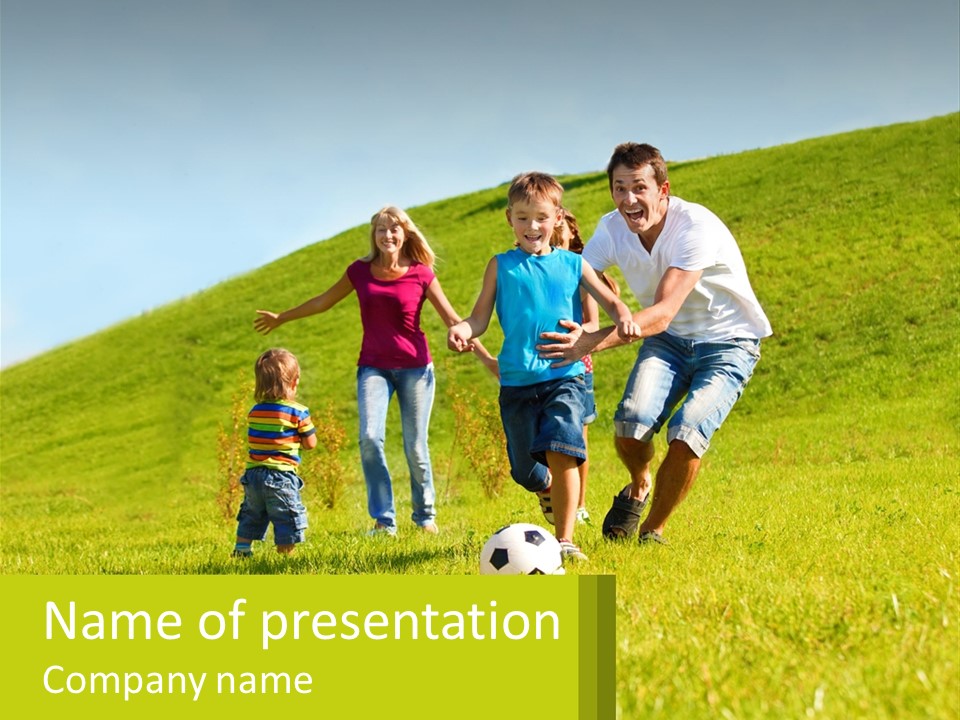 Outside Family Ball PowerPoint Template