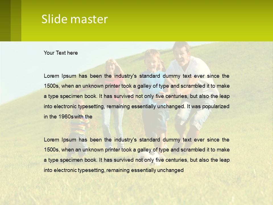 Outside Family Ball PowerPoint Template