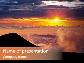 Cold Travel Hiking PowerPoint Template