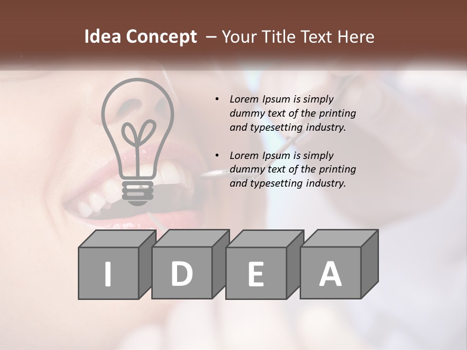 Tools Mirror Female PowerPoint Template