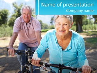 Youthful Bicycle Sunshine PowerPoint Template