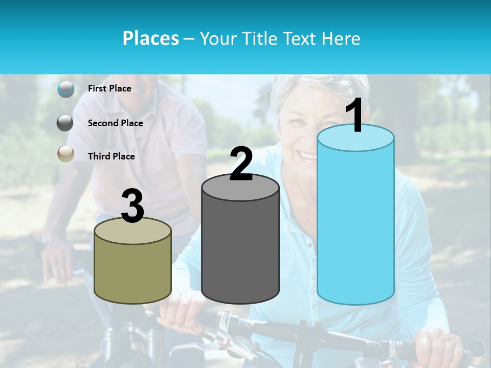 Youthful Bicycle Sunshine PowerPoint Template