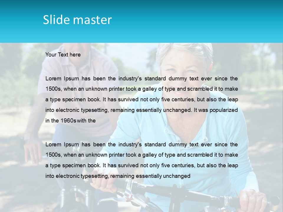 Youthful Bicycle Sunshine PowerPoint Template