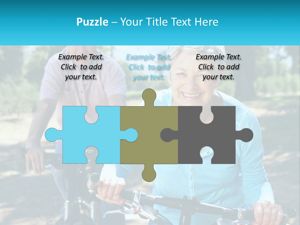 Youthful Bicycle Sunshine PowerPoint Template