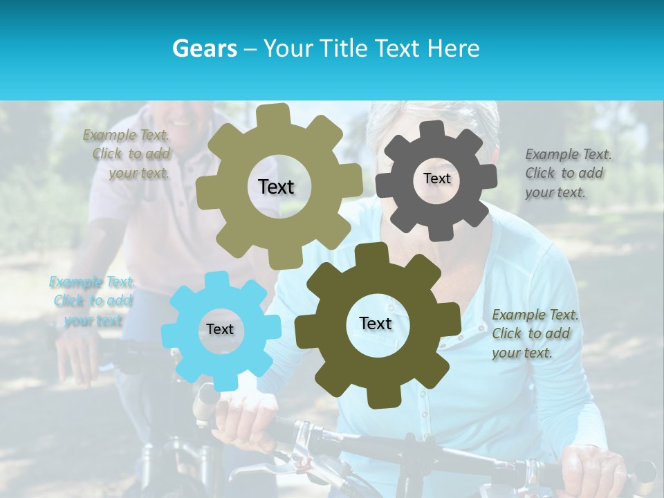 Youthful Bicycle Sunshine PowerPoint Template