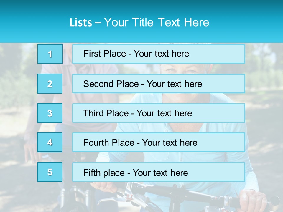 Youthful Bicycle Sunshine PowerPoint Template
