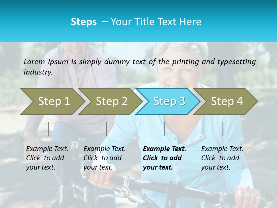 Youthful Bicycle Sunshine PowerPoint Template