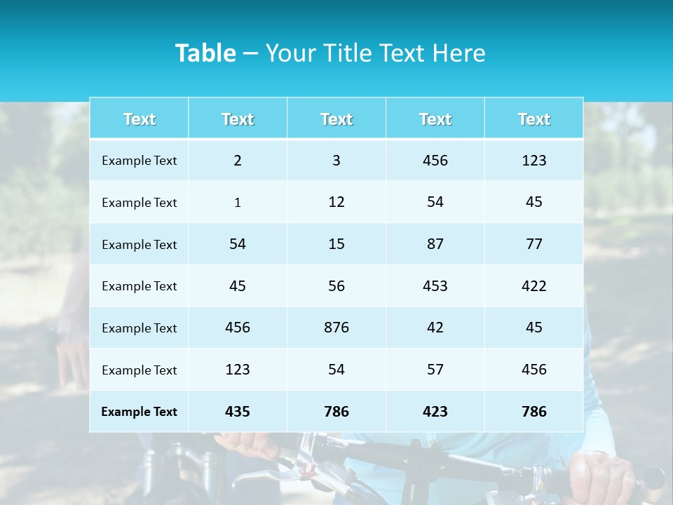 Youthful Bicycle Sunshine PowerPoint Template