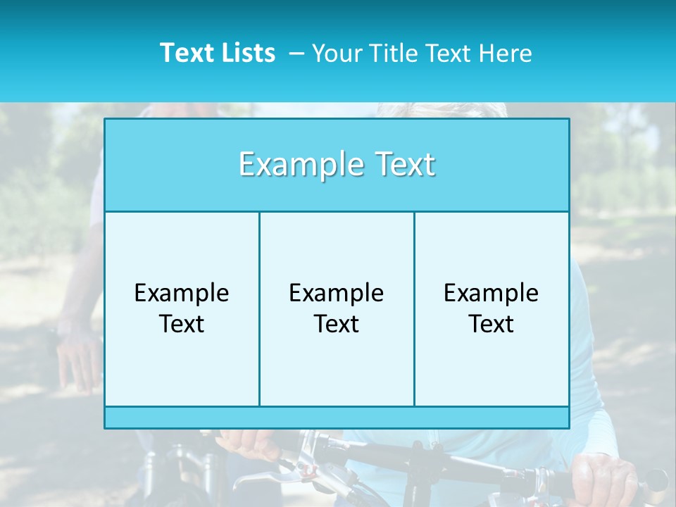 Youthful Bicycle Sunshine PowerPoint Template
