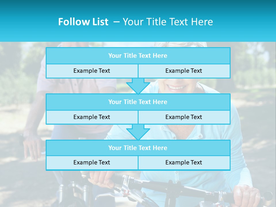 Youthful Bicycle Sunshine PowerPoint Template