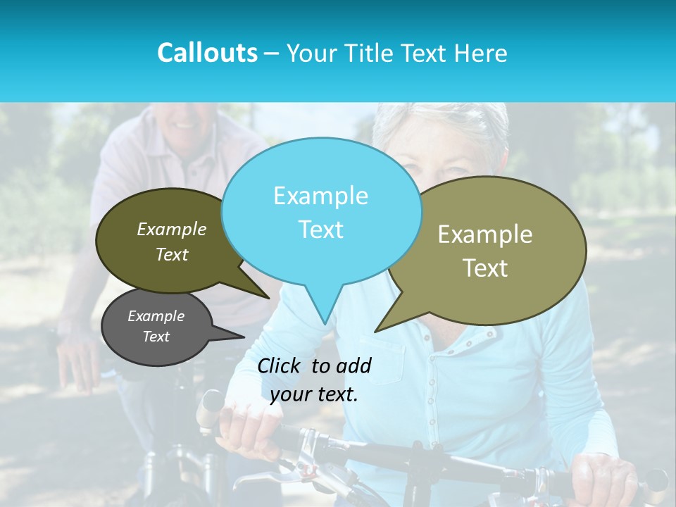 Youthful Bicycle Sunshine PowerPoint Template