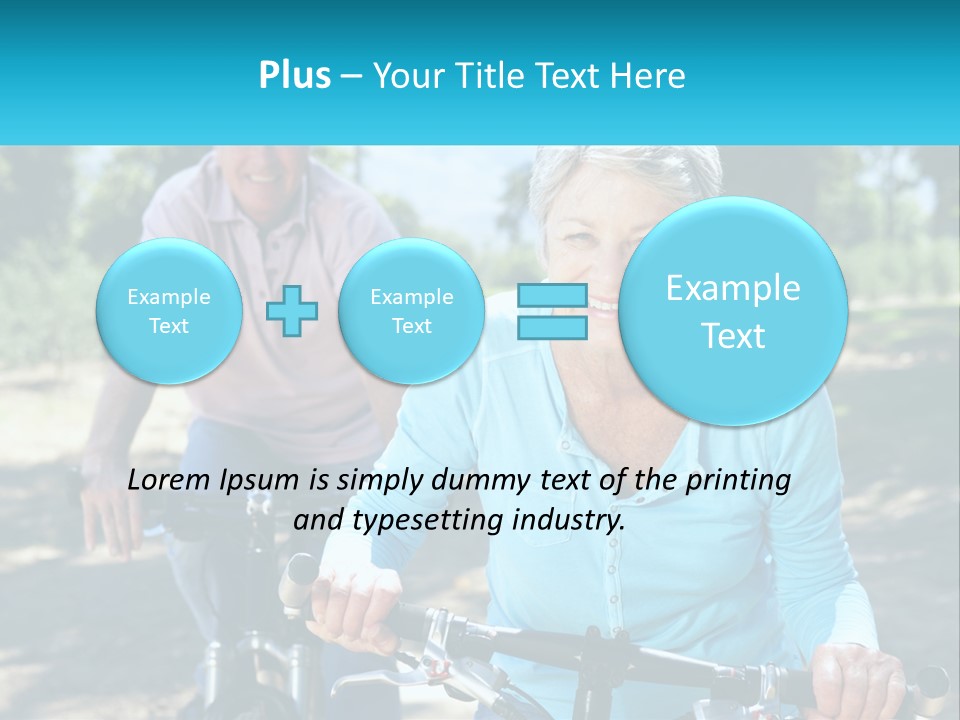 Youthful Bicycle Sunshine PowerPoint Template