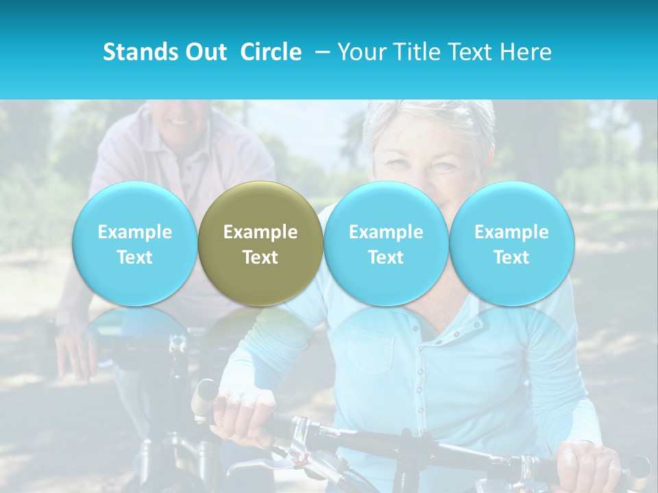 Youthful Bicycle Sunshine PowerPoint Template
