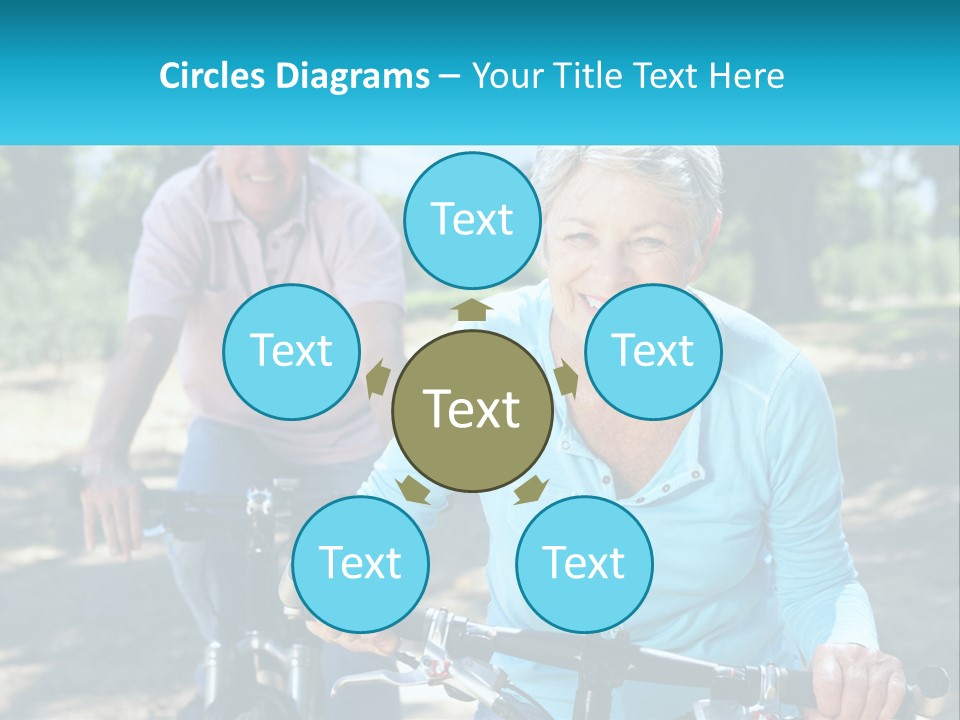 Youthful Bicycle Sunshine PowerPoint Template