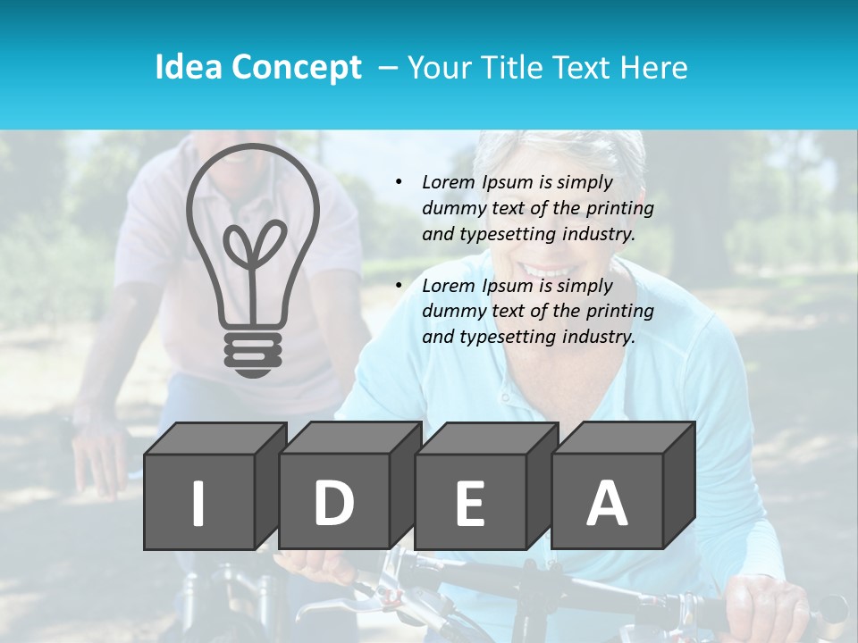 Youthful Bicycle Sunshine PowerPoint Template