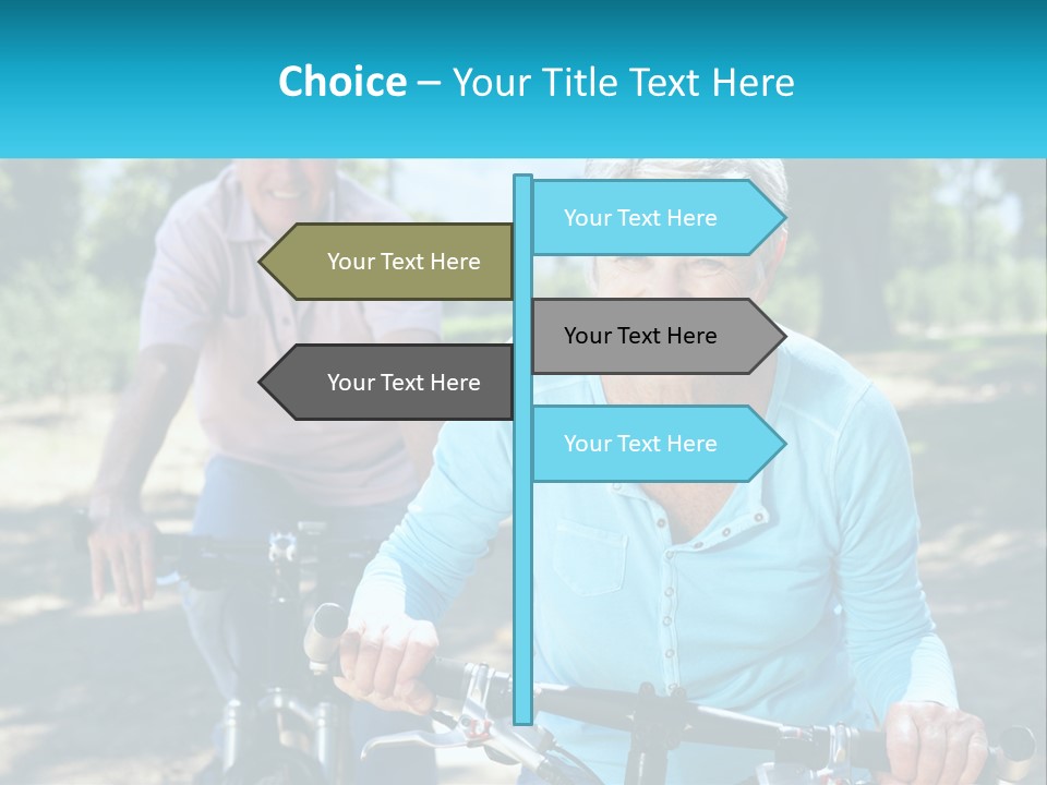 Youthful Bicycle Sunshine PowerPoint Template